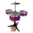 Bateria Musical Infantil Com Baqueta Brinquedo Menino Menina
