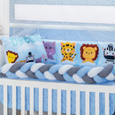 Kit Protetores Americano e Travesseiro de Berço Almofadas decorativas Cores Alegres 6 peças