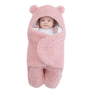 Saco de Dormir Bebe Ursinho com Sherpa Inverno Menina e Menino Charutinho Enrolar o Bebe | 2 CORES