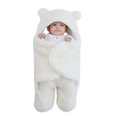 Saco de Dormir Bebe Ursinho com Sherpa Inverno Menina e Menino Charutinho Enrolar o Bebe | 2 CORES