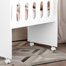 Mini Berço com colchão Badside 2x 1 Trocador para Quarto de Bebê Compacto com varão para mosqueteiro