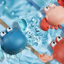 Kit Banho Brinquedo Divertido A Corda Que Nada Sozinha Água Banheira E Piscina Bebê