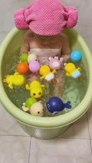 Kit Banho Brinquedo Divertido A Corda Que Nada Sozinha Água Banheira E Piscina Bebê