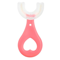 Escova Infantil Formato U 360° De Silicone Ultra Macia Para Higiene Bucal Segura e Confortável Para Bebês e Crianças