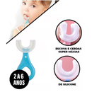 Escova Infantil Formato U 360° De Silicone Ultra Macia Para Higiene Bucal Segura e Confortável Para Bebês e Crianças