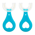 Escova Infantil Formato U 360° De Silicone Ultra Macia Para Higiene Bucal Segura e Confortável Para Bebês e Crianças