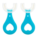Escova Infantil Formato U 360° De Silicone Ultra Macia Para Higiene Bucal Segura e Confortável Para Bebês e Crianças