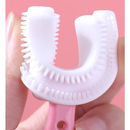 Escova Infantil Formato U 360° De Silicone Ultra Macia Para Higiene Bucal Segura e Confortável Para Bebês e Crianças