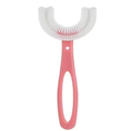 Escova Infantil Formato U 360° De Silicone Ultra Macia Para Higiene Bucal Segura e Confortável Para Bebês e Crianças
