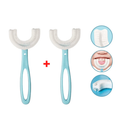 Escova Infantil Formato U 360° De Silicone Ultra Macia Para Higiene Bucal Segura e Confortável Para Bebês e Crianças