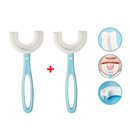 Escova Infantil Formato U 360° De Silicone Ultra Macia Para Higiene Bucal Segura e Confortável Para Bebês e Crianças