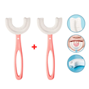 Escova Infantil Formato U 360° De Silicone Ultra Macia Para Higiene Bucal Segura e Confortável Para Bebês e Crianças